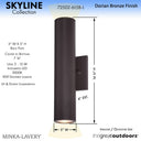 Minka Lavery 72502-L Skyline 2 Light Outdoor Wall Light 4
