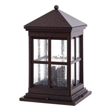 Minka-Lavery 8567-51Berkeley 4 Light 19 inch Rust Chemical Outdoor Pier Mount Lantern 1