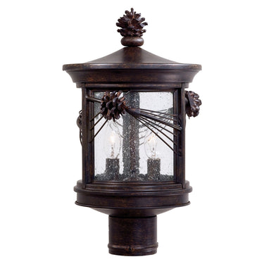 Minka-Lavery 9156-A357Abbey Lane 2 Light 16 inch Iron Oxide Outdoor Post Mount Lantern 1