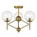 Minka Lavery Auresa 3 Light, Semi Flush Fixture In Metal - 2799 4
