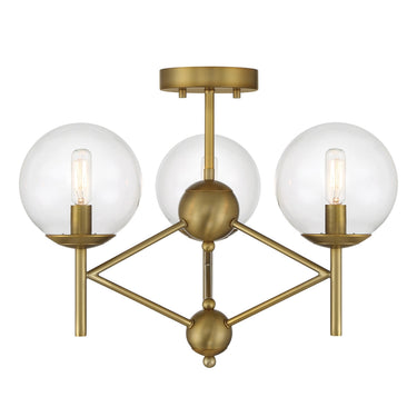 Minka Lavery Auresa 3 Light, Semi Flush Fixture In Metal - 2799 4