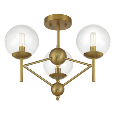 Minka Lavery Auresa 3 Light, Semi Flush Fixture In Metal - 2799 6