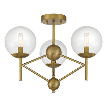 Minka Lavery Auresa 3 Light, Semi Flush Fixture In Metal - 2799 7