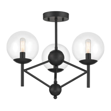 Minka Lavery Auresa 3 Light, Semi Flush Fixture In Metal - 2799 