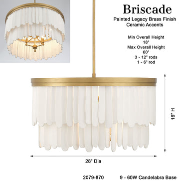 Minka Lavery Briscade 28" 9 Light Pendant - 2079-870 9