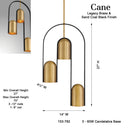 Minka Lavery Cane 14" 3 Light Pendant - 153-782 6
