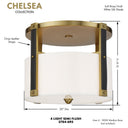 Minka Lavery Chelsea 4 Light Semi Flush - 2784-695 3