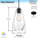 Minka Lavery Clarity 1 Light Pendant - 2338-66A 4