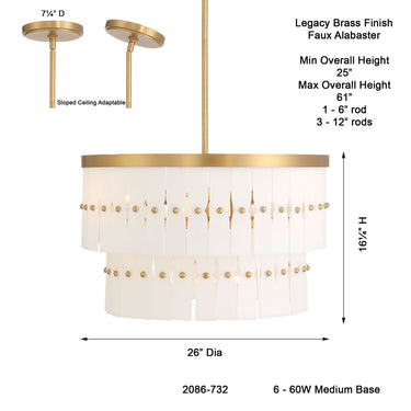 Minka Lavery Coronelle 26" 6 Light Pendant - 2086-732 7