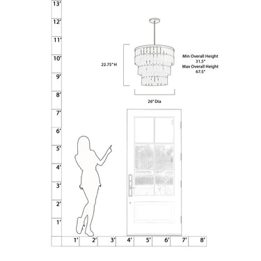 Minka Lavery Coronelle 26" 9 Light Pendant - 2089-732 8