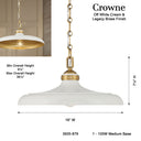 Minka Lavery Crowne 16" 1 Light Pendant - 3935 28