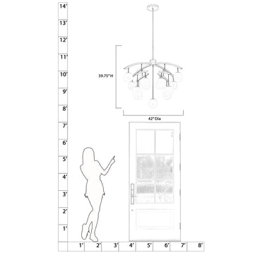 Minka Lavery Curven 42" 13 Light Chandelier - 3748-732 9
