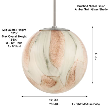 Minka Lavery Desert 10" 1 Light Pendant - 295-84 6