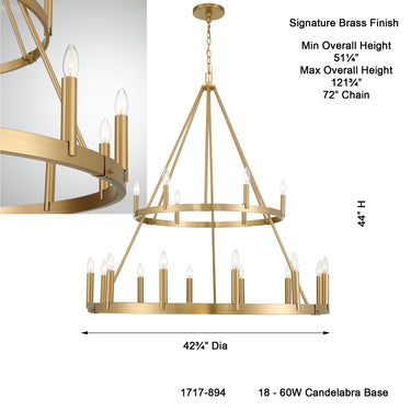 Minka Lavery Dutton 42.75" 18 Light Chandelier - 1717 18