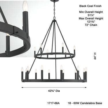 Minka Lavery Dutton 42.75" 18 Light Chandelier - 1717 8