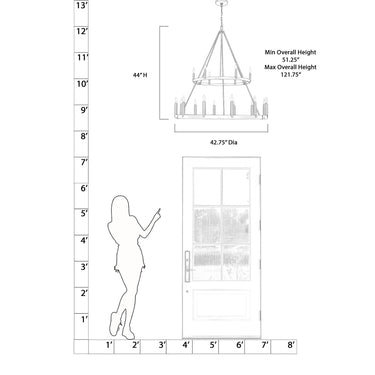 Minka Lavery Dutton 42.75" 18 Light Chandelier - 1717 9