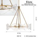 Minka Lavery Elora 24" 6 Light Pendant - 3695-732 8