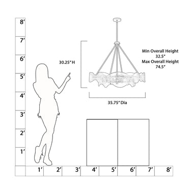 Minka Lavery Elora 35.75" 12 Light Pendant - 3696-732 8