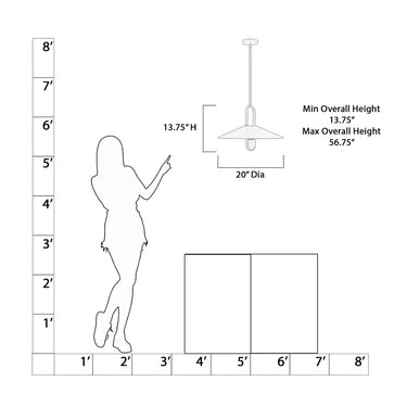 Minka Lavery Goldenridge 20" 1 Light Pendant - 152-876 9