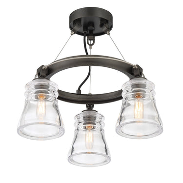 Minka Lavery Graham Avenue 3 Light Semi Flush - 2735-709 1