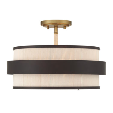 Minka Lavery Harbor Wrap 16" 3 Light Semi Flush - 3685-886