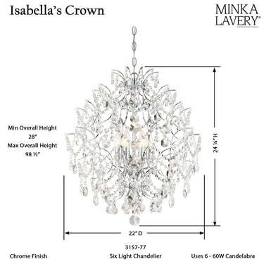 Minka Lavery Isabella'S Crown 6 Light Chandelier - 3157-77 1