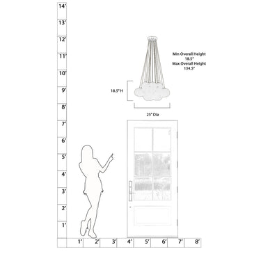 Minka Lavery Langford 25" 5 Light Pendant - 2635-732 9