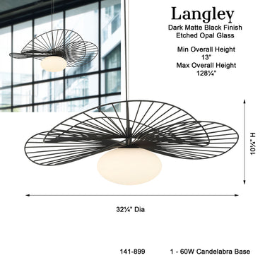 Minka Lavery Langley 32.25" 1 Light Pendant - 141-899 7