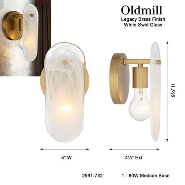 Minka Lavery Oldmill 9.75" High 1 Light Wall Sconce - 2591-732 5