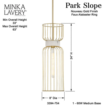 Minka Lavery Park Slope 1Lt Mini Pendant - 3392-754 4