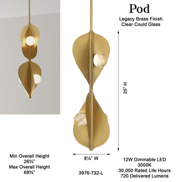 Minka Lavery Pod 8.25" LED Pendant - 3976-732-L 6