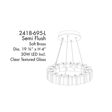 Minka Lavery Sevryn LED Semi-Flush Convertible - 2418-695-L 4