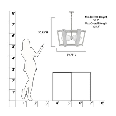 Minka Lavery Shimmer 30.75" 6 Light Pendant - 3786-732 10