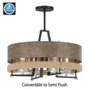 Minka Lavery Silver Creek 4 Light Outdoor Pendant & Semi Flush - 2764-733 6