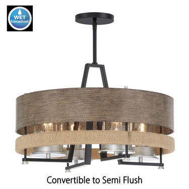 Minka Lavery Silver Creek 4 Light Outdoor Pendant & Semi Flush - 2764-733 6