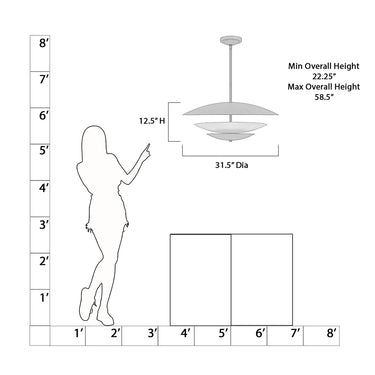 Minka Lavery Solara 31.5" 5 Light Pendant - 3945-732 8