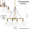 Minka Lavery Sommersby 30" 4 Light Chandelier - 5714-876 7