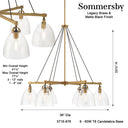Minka Lavery Sommersby 36" 6 Light Chandelier - 5716-876 8