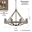 Minka Lavery Sonoma 34" 8 Light Chandelier - 2628-860 7