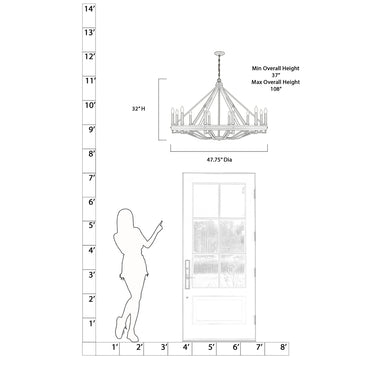 Minka Lavery Sonoma 47.75" 12 Light Chandelier - 2629-860 7