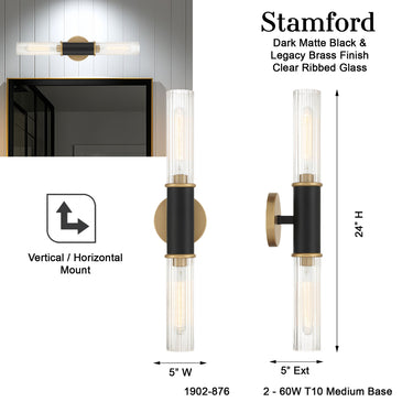 Minka Lavery Stamford 24" High 2 Light Wall Sconce - 1902-876 7
