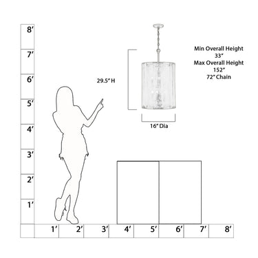 Minka Lavery Veil 16" 6 Light Pendant - 3637-732 8