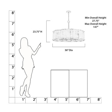 Minka Lavery Veil 36" 10 Light Pendant - 3638-732 8