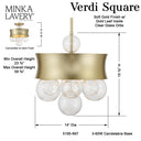 Minka Lavery Verdi Square 3 Light Pendant & Semi Flush - 5195-697 7