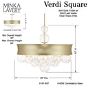Minka Lavery Verdi Square 8 Light Pendant & Semi Flush - 5197-697 6