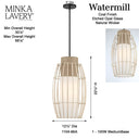 Minka Lavery Watermill 1 Light Pendant - 1104-66A 4