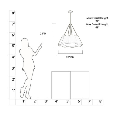 Minka Lavery Waveform 26" 4 Light Pendant - 3954-732 11