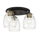 Minka Lavery Winsley 3 Light Flush Mount Fixture In Metal - 2438 5