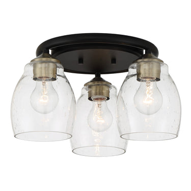 Minka Lavery Winsley 3 Light Flush Mount Fixture In Metal - 2438 7