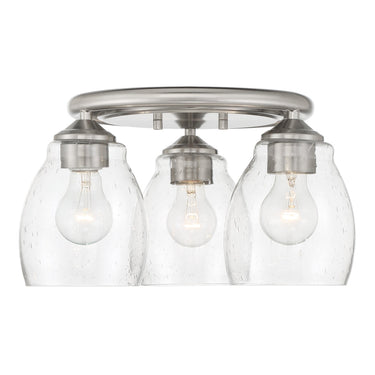 Minka Lavery Winsley 3 Light Flush Mount Fixture In Metal - 2438 